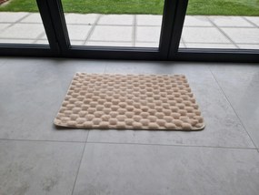 Dywanik antypoślizgowy Kremowy 50x80 cm Dekoracyjny gumowy spód Uniwersalny