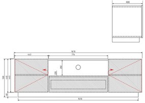 Szafka RTV z szufladą Asha 167 cm - biały połysk
