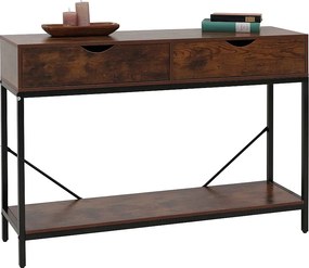 Stolik konsolowy MCW-O76,  czerwono-brązowy