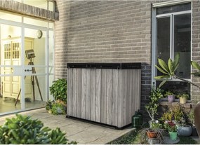 Szara plastikowa skrzynia ogrodowa Deco – Keter