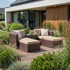 Zestaw mebli ogrodowych modułowych Gaia wenge PATIO