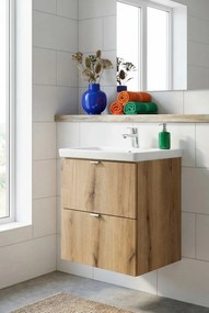 Szafka łazienkowa pod umywalkę w kolorze dąb H4-M58