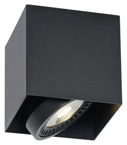 Nowoczesny reflektor natynkowy czarny z możliwością ściemniania LED - Dionysos