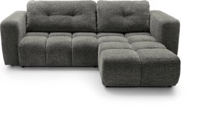 Masseno Narożnik ARTE z funkcją spania i pojemnikiem na pościel Narozniki L, Rozkładana sofa - Szary, BELLO 20