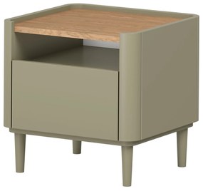 Szafka nocna Elivo 50 cm z szufladą na nóżkach - eukaliptus / dąb baltic dune