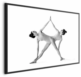Plakat Joga 60x40 cm z ramą czarną z marginesem ARTGEIST B