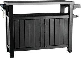 Keter Wielofunkcyjny stolik ogrodowy z grillem UNITY XL 207 l grafit, 134 x 52 x 90 cm
