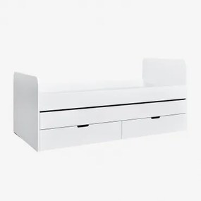 Łóżko Na Materac 90 Cm Janete Kids Łóżko Z Pojemnikiem Na Pościel & 90 X 190 Cm - Sklum