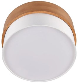 Biało-naturalna lampa sufitowa z tekstylnym kloszem Seasons – Trio