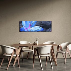 Obraz szczegółu kwiatu (z zegarem) (90x30 cm)