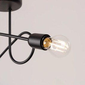 Żyrandol LOOP 2 czarny supeł SOLLUX  LIGHTING