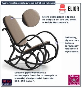 Bujany fotel dla seniora wenge R4-L62