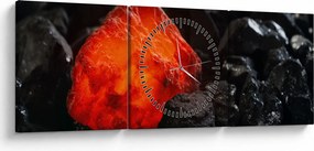 Obraz - świecący minerał (z zegarem) (90x30 cm)