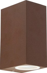 Inteligentna lampa ścienna brązowa rdza IP44 w komplecie z 2 żarówkami Wi-Fi GU10 - Baleno