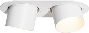 Zestaw 6 reflektorów wpuszczanych białych GU10 70mm z regulacją nachylenia 2-źródła światła - Installa