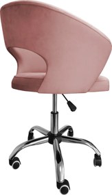 Fotel obrotowy AURA tkanina Welur krzesło biurowe : Kolor Stelaża - Chrom, Kolor tkaniny - VELVET - MG58, Typ siedziska - Siedzisko obrotowe 360°, Typ tkaniny - Velvet