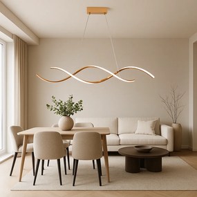 LAMPA WISZĄCA SUFITOWA LED LHJ021-CP JASNE RÓŻOWE ZŁOTO