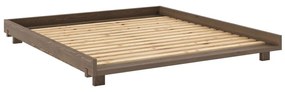 Brązowe łóżko dwuosobowe z litego drewna sosnowego ze stelażem 180x200 cm Social – Karup Design
