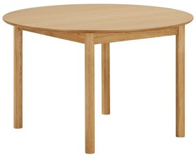 Okrągły rozkładany stół z dodatkowym blatem w dekorze dębu ø 120 cm Bundaberg – House Nordic