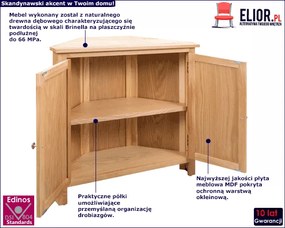 Narożna szafka stojąca dębowa W1-F37