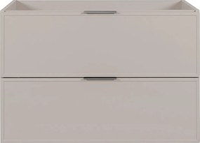 Szafka łazienkowa, Kaszmir, srebrny uchwyt, 46 x 80 x 57 cm