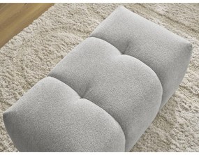 Jasnoszary podnóżek z tkaniny szenilowej Roxelane – Bobochic Paris