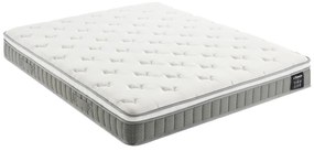 Materac 160 x 200 cm ze sprężynami kieszeniowymi i warstwą pianki z pamięcią kształtu, grubość 21 cm – VITOGO od YSMÉE