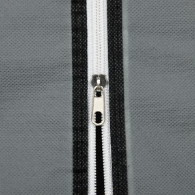 HOMCOM Szafa z tkaniny Szafa do przechowywania ubrań składana, 1 drążek na ubrania, 6 półek, 102 x 42,5 x 162,5 cm, Szary