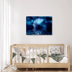 Obraz na szkle księżyca nad morzem (70x50 cm)