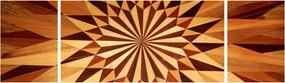 Obraz - Drewniany kolaż (170x50 cm)