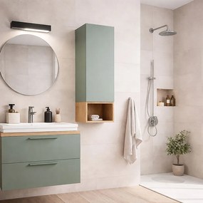 Zielony wąski półsłupek łazienkowy - Verdessa 7X