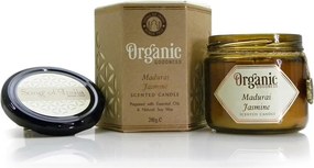 Świeca organiczna Madurai Jasmine 200 g w bursztynowym szkle