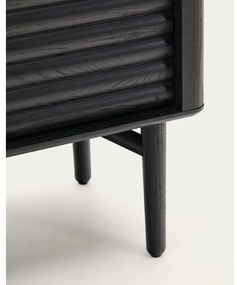 Czarna szafka w dekorze dębu 104,5x144x40 cm Lenon – Kave Home