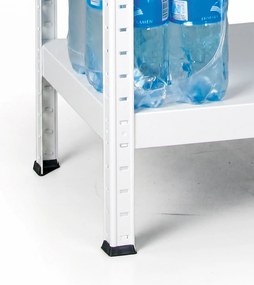 Regał metalowy, 130 kg, 1800x900x400 mm, 5 półek, biały