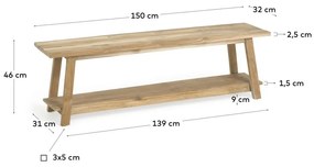 Naturalna ławka Safara – Kave Home