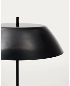 Czarna marmurowa lampa stołowa z metalowym kloszem (wysokość 58 cm) Sayra – Kave Home