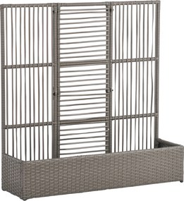 Outsunny Donica z kratką, odporna na warunki atmosferyczne, polirattan, 103 x 29 x 103 cm, szary | Aosom PL