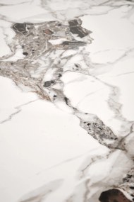 Stół z blatem ze spieku w efekcie marmuru Emilio 120 Halmar