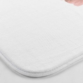 Biało-różowy dywanik łazienkowy do WC 45x45 cm Jayana – douceur d'intérieur