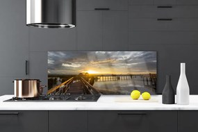 Panel Szklany do Kuchni Nowoczesny Most Nad Cieśniną