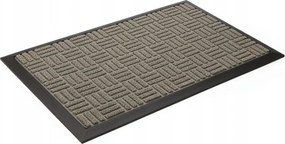 Wycieraczka 45x75 cm oliwkowa materiałowa z gumowym spodem i krawędziami