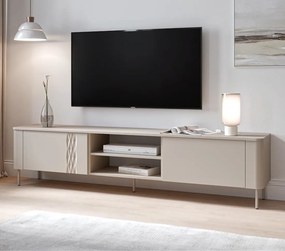 Szafka RTV 200 cm z geometrycznym wzorem Tirante RTV-2 Halmar, kaszmir