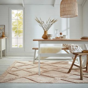 Beżowy bawełniany dywan 120x170 cm Tessa Diamond – Flair Rugs