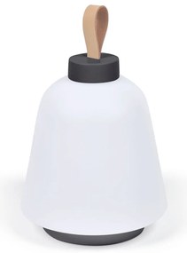 Biała plastikowa lampa stołowa LED ze ściemniaczem (wysokość 24 cm) Udiya – Kave Home