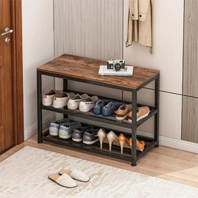 Szafka na buty 62x50x30 cm – drewniana w stylu retro, industrialnym