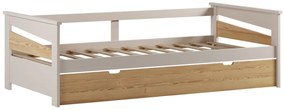 Łóżko wysuwane 2 x 90 x 190 cm - MDF - Naturalny i beżowy - LURAVO