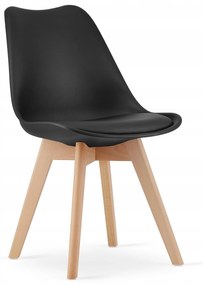 Zestaw stół z krzesłami: stół prostokątny 120x80 dąb sonoma + 4 krzesła MARK czarne