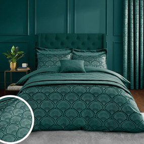 Zielona pościel dwuosobowa 200x200 cm Art Deco Pearl – Catherine Lansfield