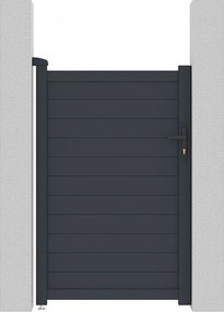 Furtka aluminiowa "Marc" - 101.2 x 155.9 cm - Szara