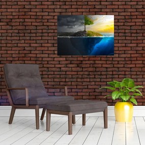 Obraz przedstawiający dwie strony (70x50 cm)